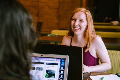 MPH students on laptops